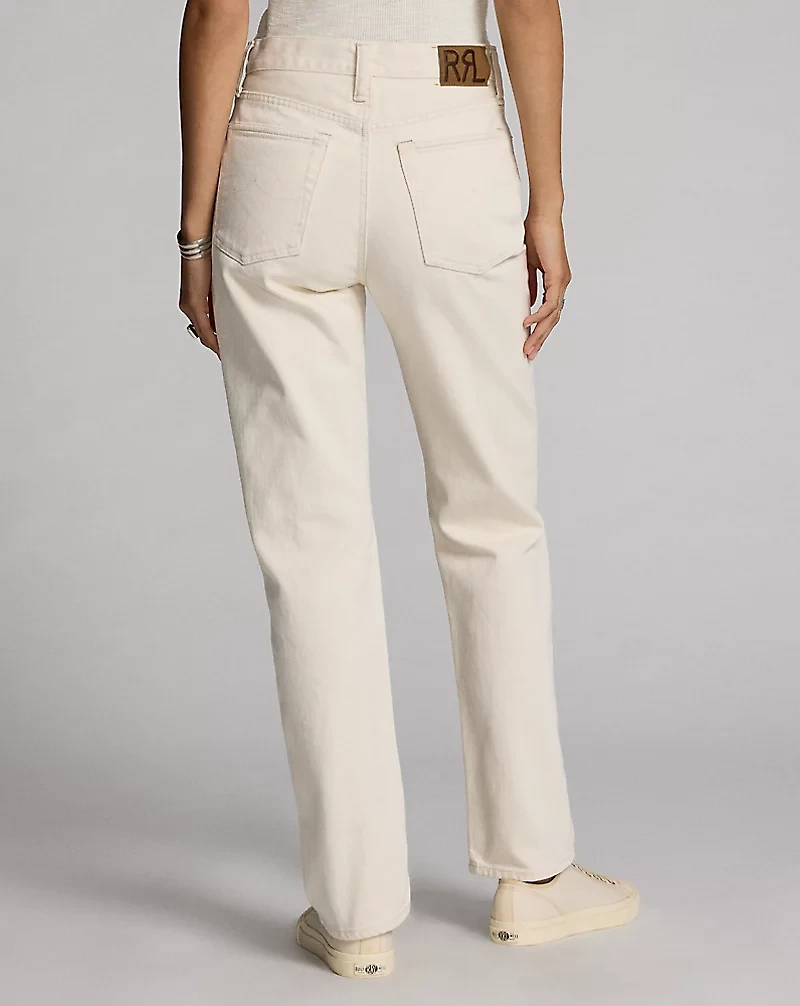 Straight Leg Fit Seeded Natural Jean