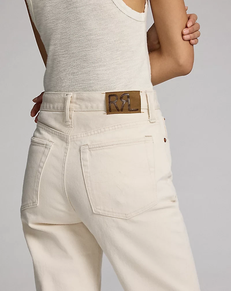 Straight Leg Fit Seeded Natural Jean