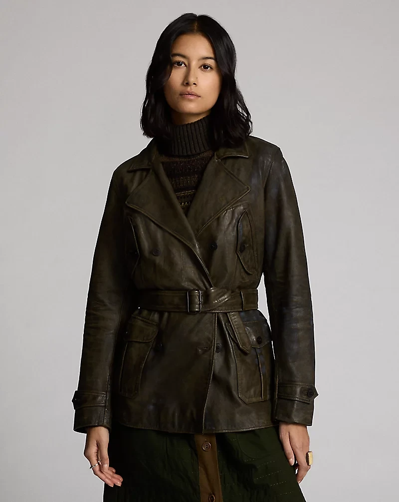 Belted Leather Jacket