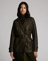 Belted Leather Jacket