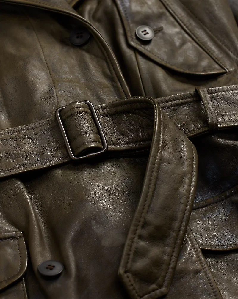 Belted Leather Jacket