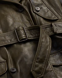 Belted Leather Jacket