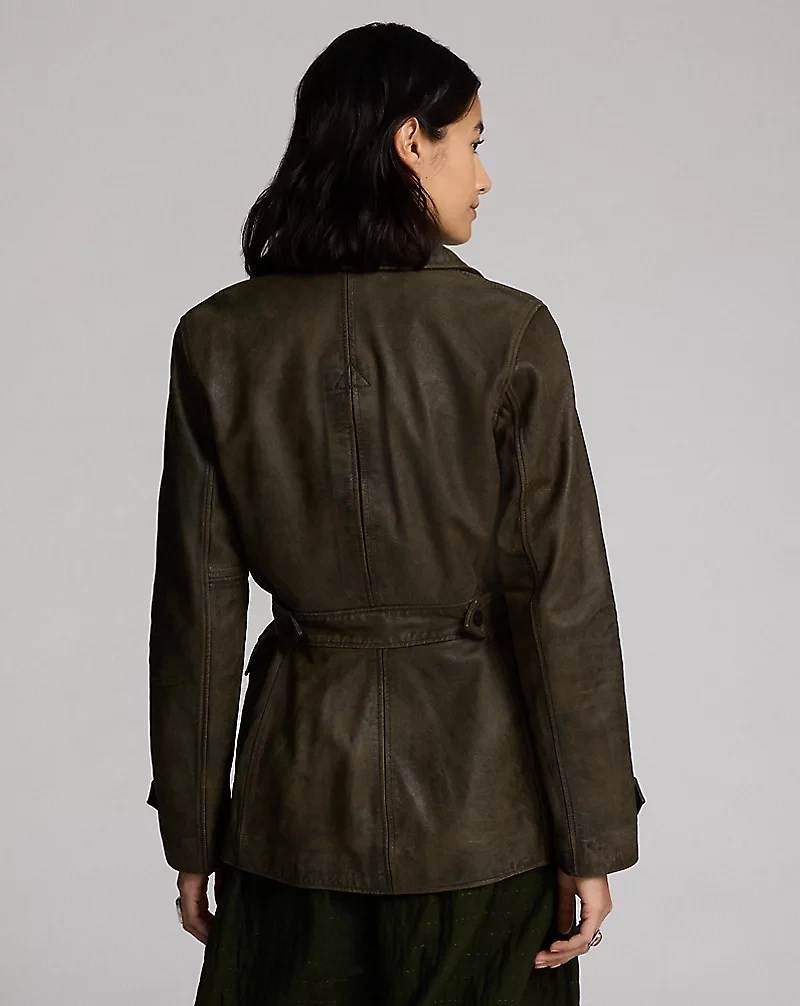 Belted Leather Jacket