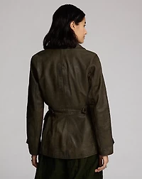 Belted Leather Jacket