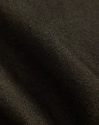 Double-Breasted Black Denim Jacket
