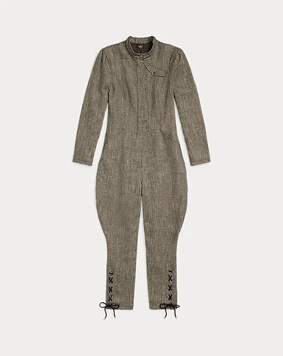 Herringbone Tweed Jumpsuit