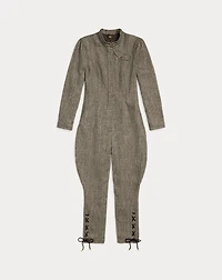 Herringbone Tweed Jumpsuit
