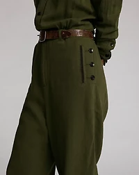 Embroidered Twill Jumpsuit