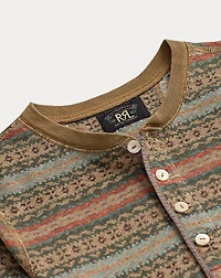 Fair Isle Linen-Cotton Henley Dress