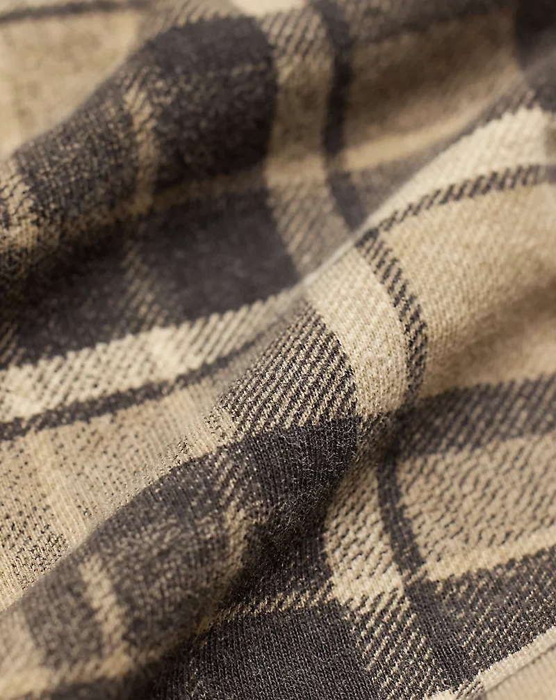 Plaid Linen-Cotton Jersey Workshirt
