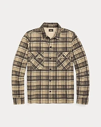 Plaid Linen-Cotton Jersey Workshirt