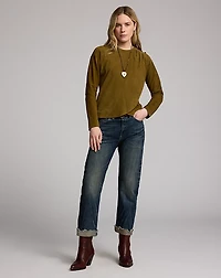 Draped Goat-Suede Blouse