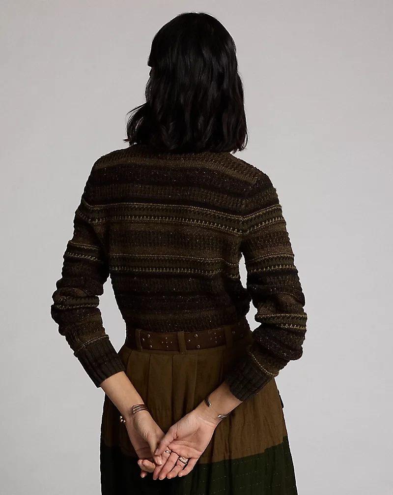 Striped Wool Turtleneck Sweater