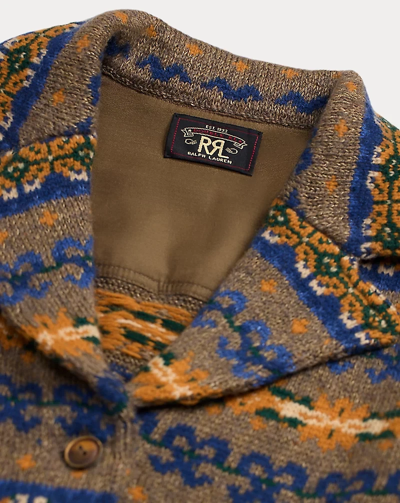 Fair Isle Jacquard Sweater Jacket