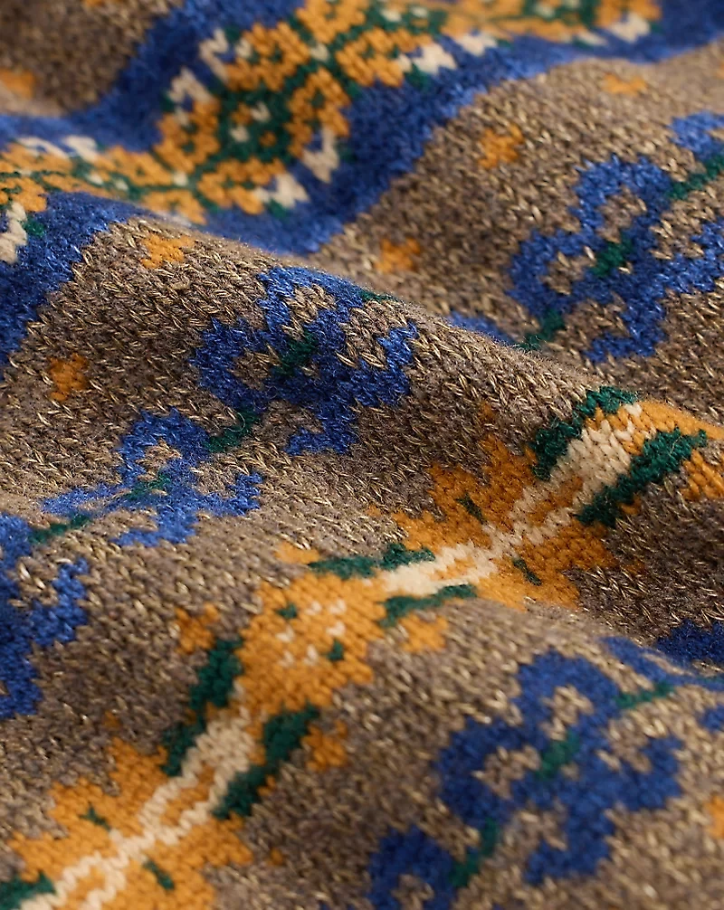 Fair Isle Jacquard Sweater Jacket