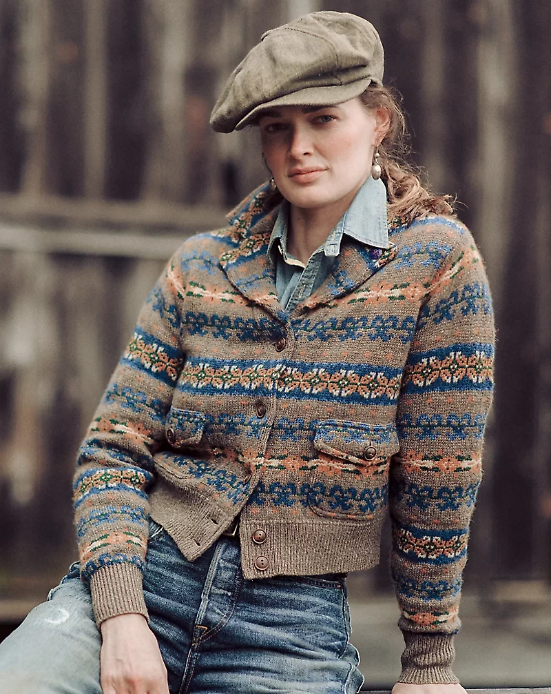 Fair Isle Jacquard Sweater Jacket