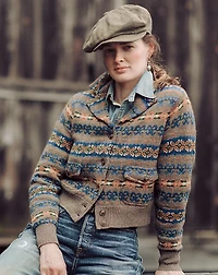 Fair Isle Jacquard Sweater Jacket