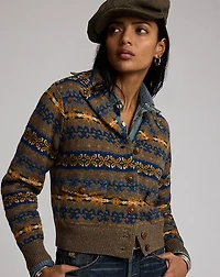 Fair Isle Jacquard Sweater Jacket