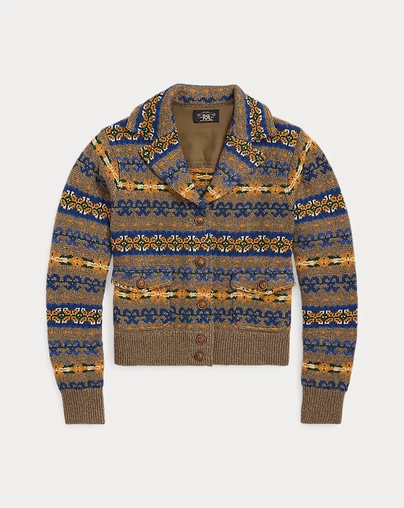 Fair Isle Jacquard Sweater Jacket