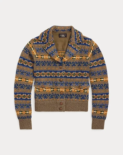 Fair Isle Jacquard Sweater Jacket