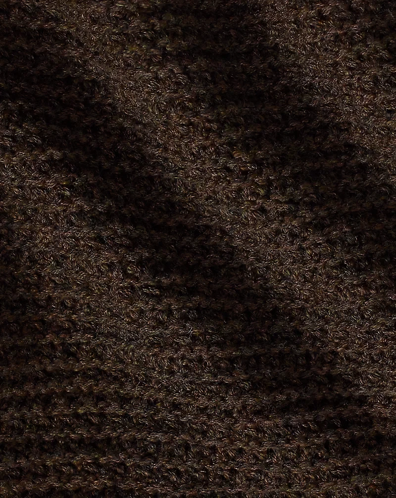Crochet-Paneled Knit Cotton Vest
