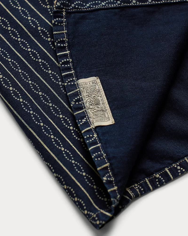 Indigo Print Twill Shop Coat