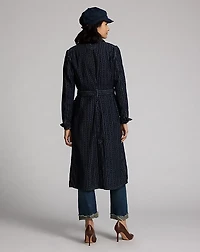 Indigo Print Twill Shop Coat
