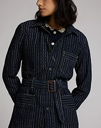 Indigo Print Twill Shop Coat