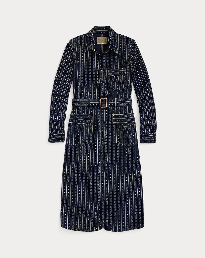 Indigo Print Twill Shop Coat