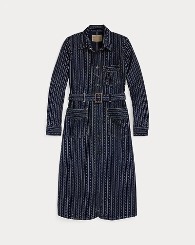 Indigo Print Twill Shop Coat