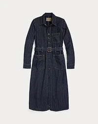 Indigo Print Twill Shop Coat