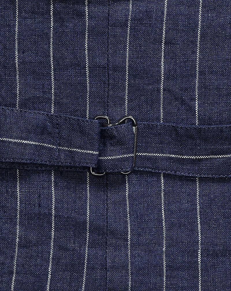 Striped Linen Halter Vest
