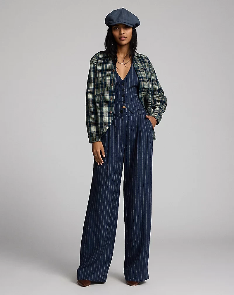 Striped Linen Trouser