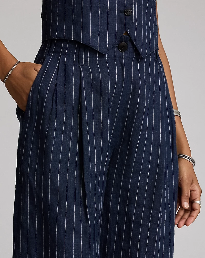Striped Linen Trouser
