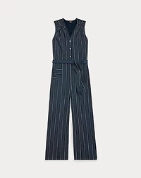 Indigo Print Jersey Jumpsuit