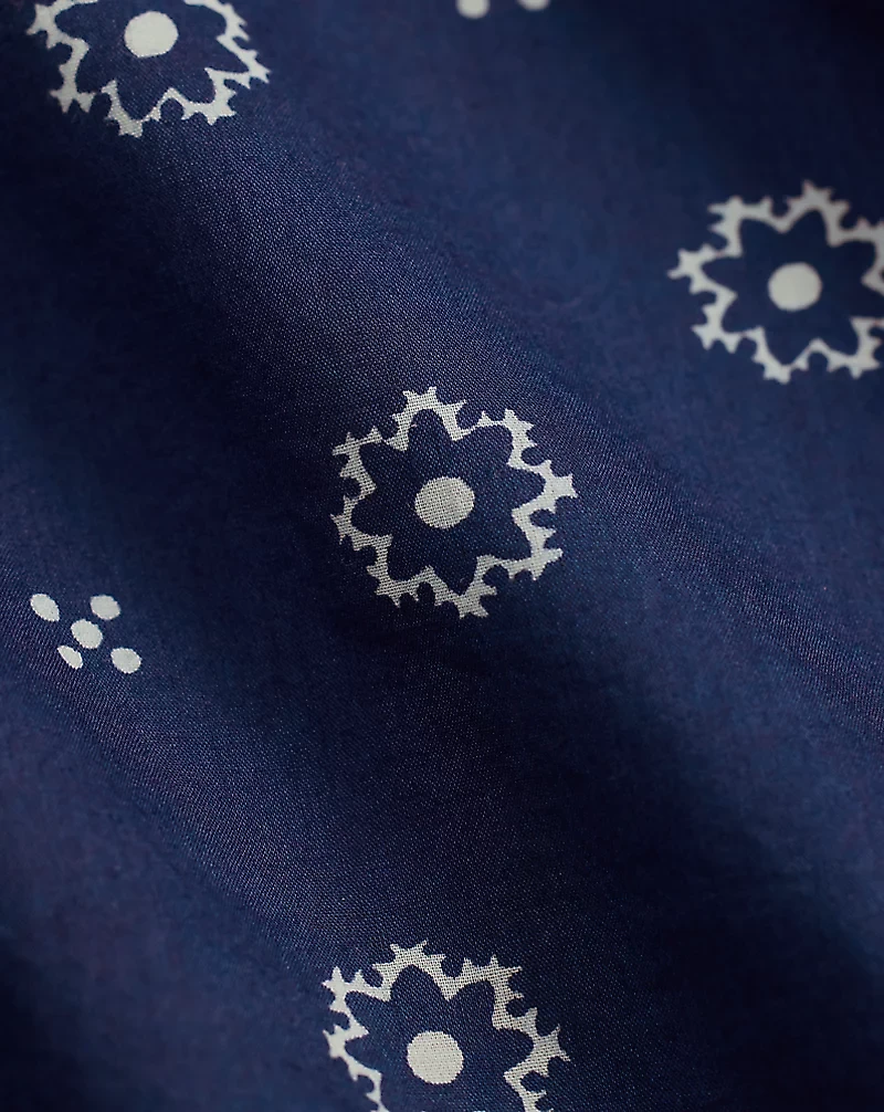 Indigo Bandanna-Print Voile Duster