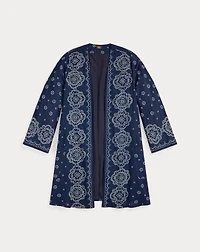 Indigo Bandanna-Print Voile Duster