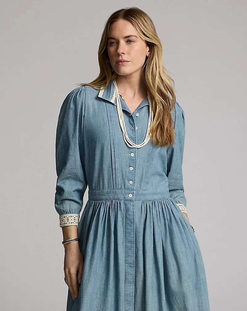Indigo Chambray Dress