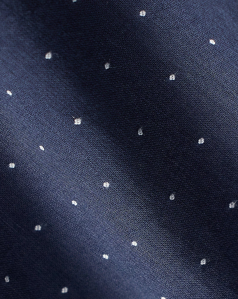 Belted Swiss-Dot Dobby Dress