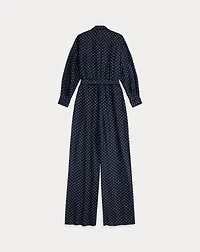Polka-Dot Silk Crepe Jumpsuit