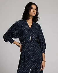 Polka-Dot Silk Crepe Jumpsuit
