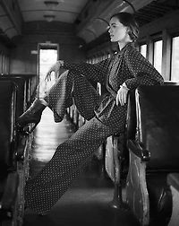 Polka-Dot Silk Crepe Jumpsuit