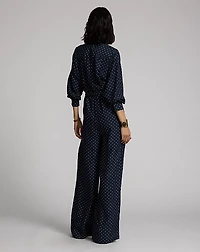 Polka-Dot Silk Crepe Jumpsuit