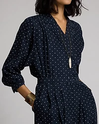 Polka-Dot Silk Crepe Jumpsuit
