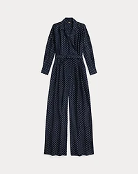 Polka-Dot Silk Crepe Jumpsuit
