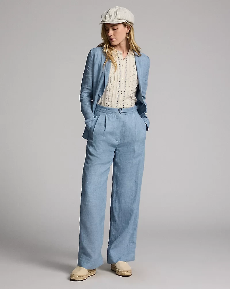 Pleated Linen Pant