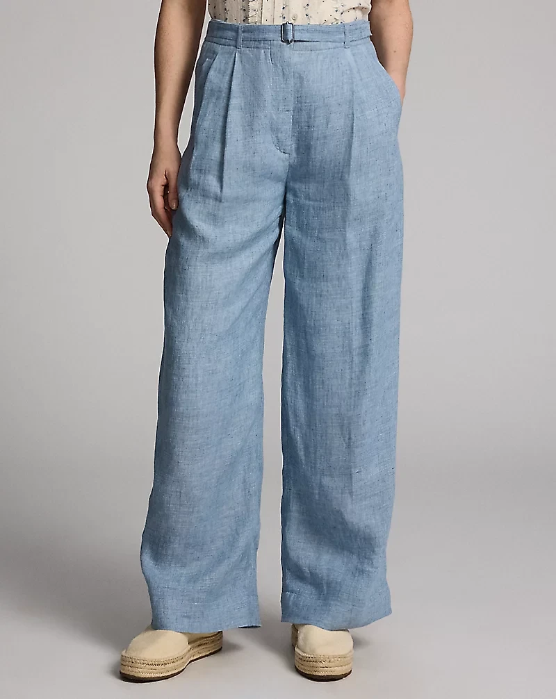 Pleated Linen Pant