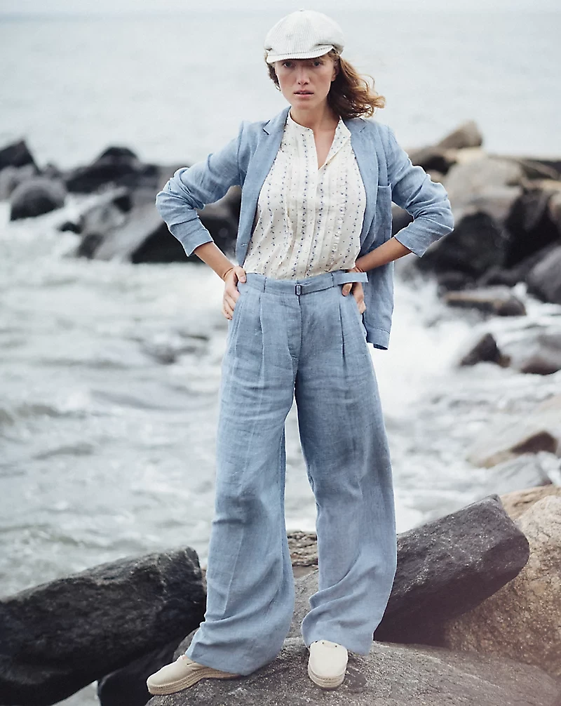 Pleated Linen Pant