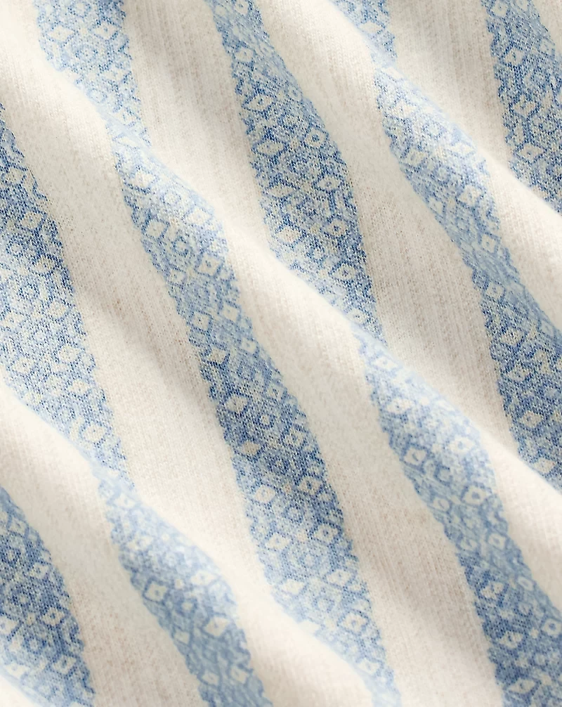 Striped Linen-Cotton Jersey Pant