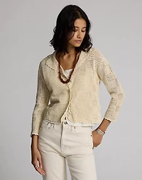Hand-Crocheted Cotton Cardigan